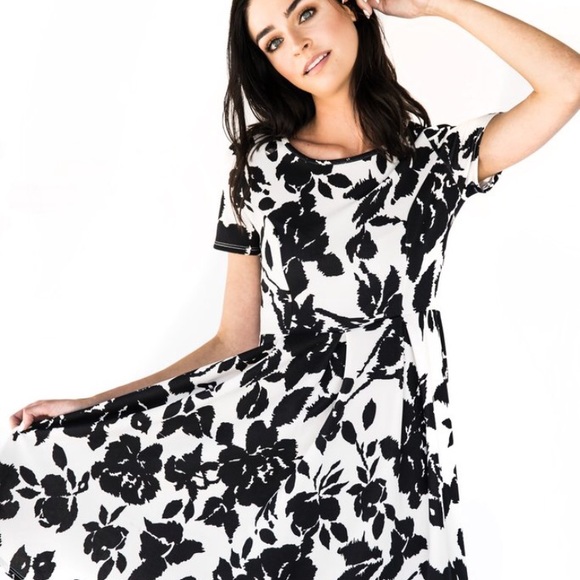 JessKae.com black/white floral dress - Picture 1 of 3